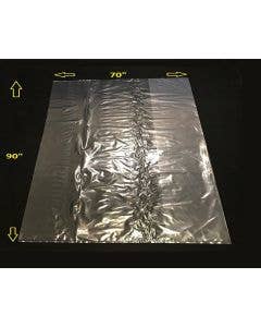 90" x 70" Clear Lay Flat Pallet Shrink Bags - 35 Bags/Roll - Fits 42" x 42" x 48"