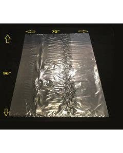 96" x 70" Clear Lay Flat Pallet Shrink Bags - 33 Bags/Roll - Fits 48" x 42" x 48"