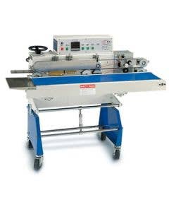 Band Sealer 30'/min Continuous Vertical w/ Stand & Hot Stamp Imprinter AIE-B7202