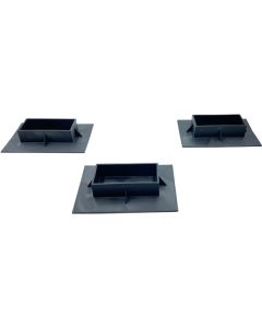 3-Pack of Bottom Caps for Shrink Wrap Installation Support Poles