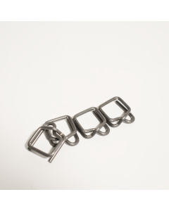 1/2" Self-Locking Metal Buckle for Shrink Wrap Strapping Systems - 25