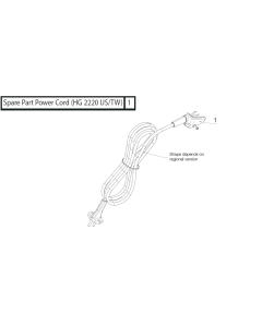 Spare Part Power Cord (HG 2220 US/TW) (1620-1920 US/TW)