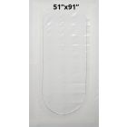 51" x 91" C Shaped White Zipper Door