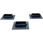 3-Pack of Bottom Caps for Shrink Wrap Installation Support Poles