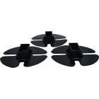 3-Pack of End Caps for Shrink Wrap Installation Support Poles