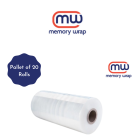 30" X 5000' Memory Wrap 80 Gauge High Force Machine Stretch Film (Pallet of 20 Rolls)