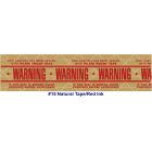 Printed "Warning Pilfer Proof Tape" Reinforced Kraft Gummed Tape 3" x 375' Case of 8 Rolls