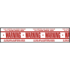 Printed Tape "Warning Pilfer Proof Tape" 3"W x 3000' - Case of 4 Machine Rolls