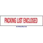 Printed Tape "Packing List Enclosed" 3"W x 3000' - Case of 4 Machine Rolls
