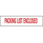 Printed Tape "Packing List Enclosed" 2"W x 165' - Case of 36 Rolls
