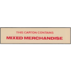Printed Tape "Mixed Merchandise" 3"W x 3000' - Case of 4 Machine Rolls