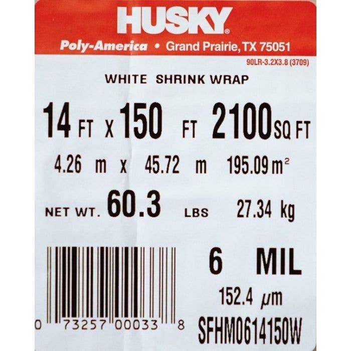14 x 150 6 Mil Shrink Wrapping Film Heavy Duty Shrink Wrap Tubing