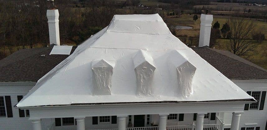 shrink wrap roofs