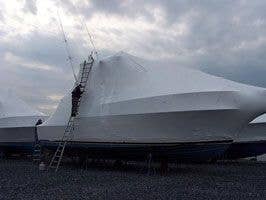 Shrink Wrapped Boat