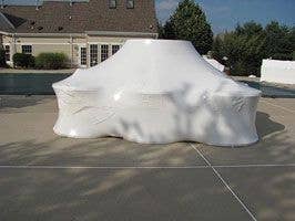 Shrink Wrapped Outdoor Furniture